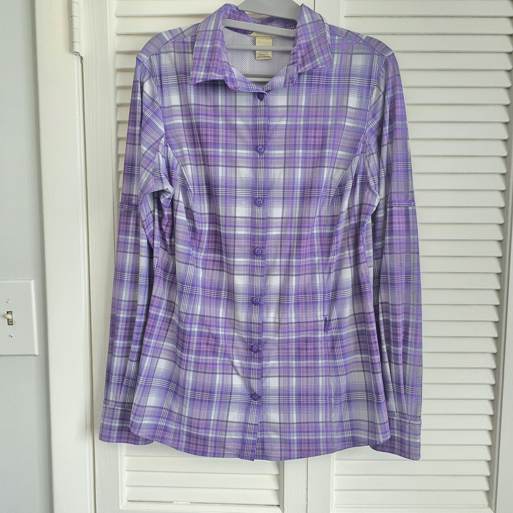 Duluth Trading Co Lightweight Vented Plaid Shirt